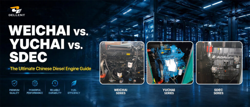 DELLENT POWER industrial and marine diesel generator sets powered by Weichai, Yuchai, and SDEC engines.